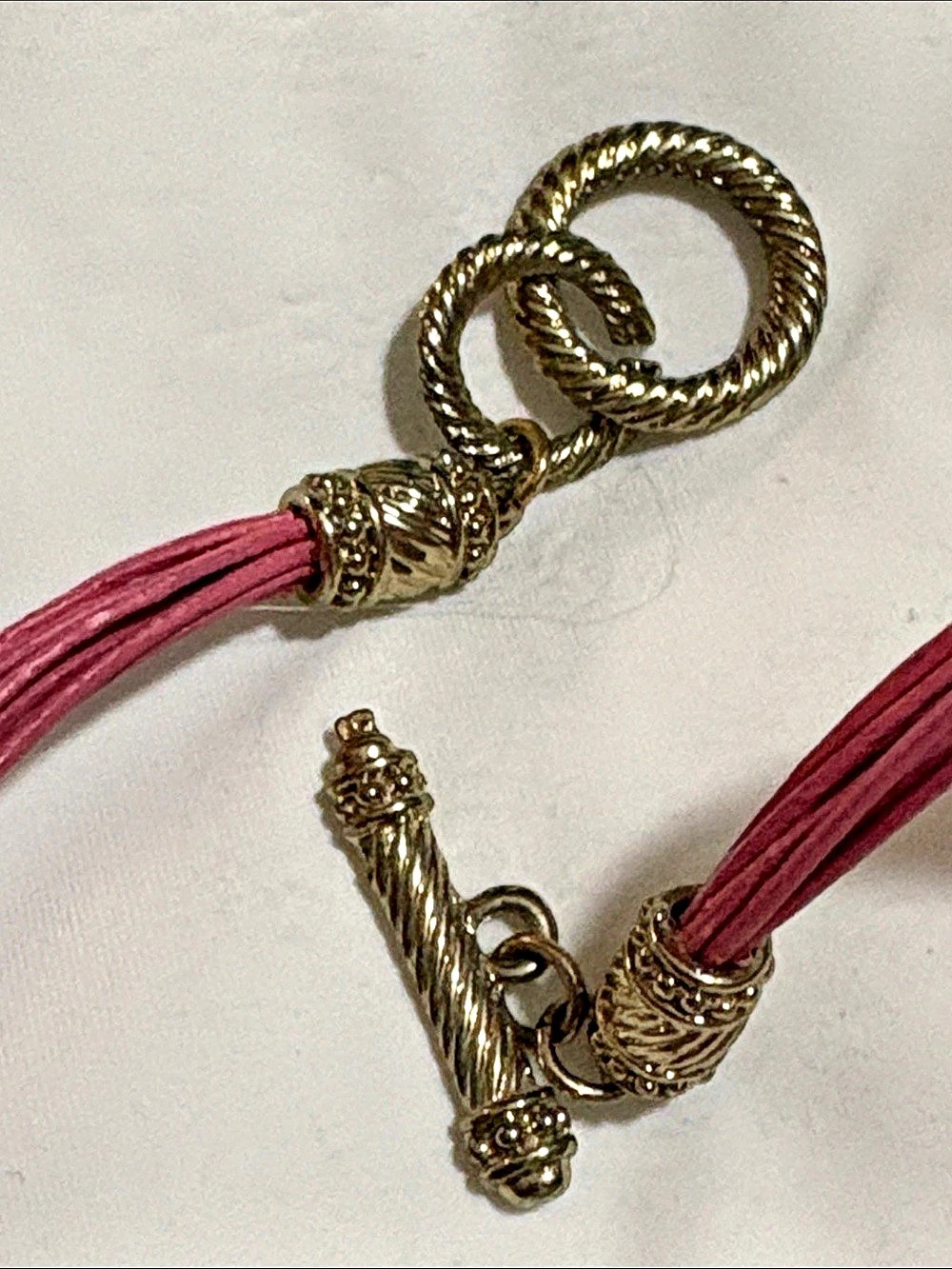 Pink Rhinestone Multi-Strand Necklace - Picture 11 of 11